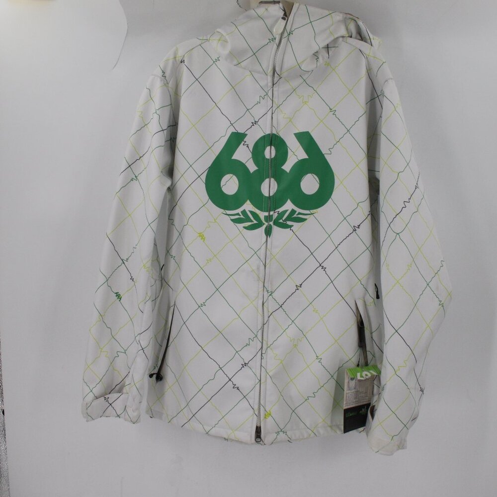 686 Jacket Men Medium Pelxus Surge Softshell InfiDry Hooded Full Zip fleece line